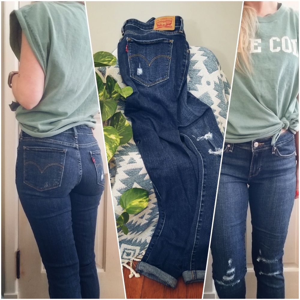 Distressed Levi's 711 • skinny jeans
